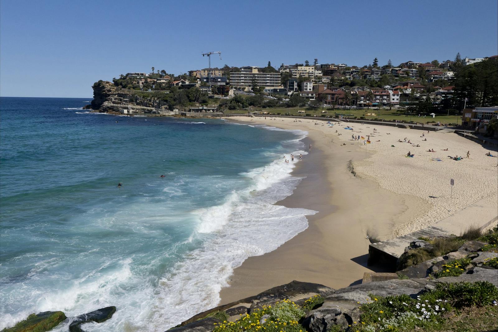 Bronte Beach and its headland seen from the coastal walk