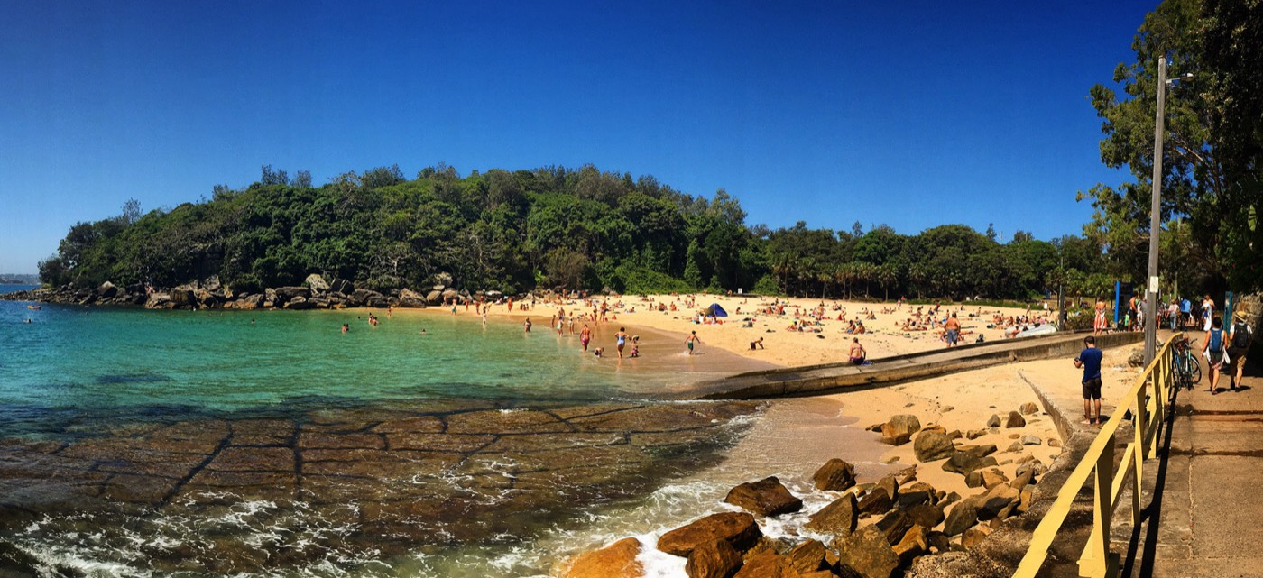 Calm, clear water at Shelly Beach in Manly's Cabbage Tree Bay
